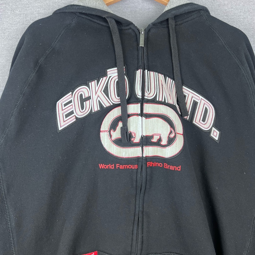 Ecko Unlimited Untld Heavyweight‎ Hoodie Y2K Vintage Men Sz XXL Full Zip